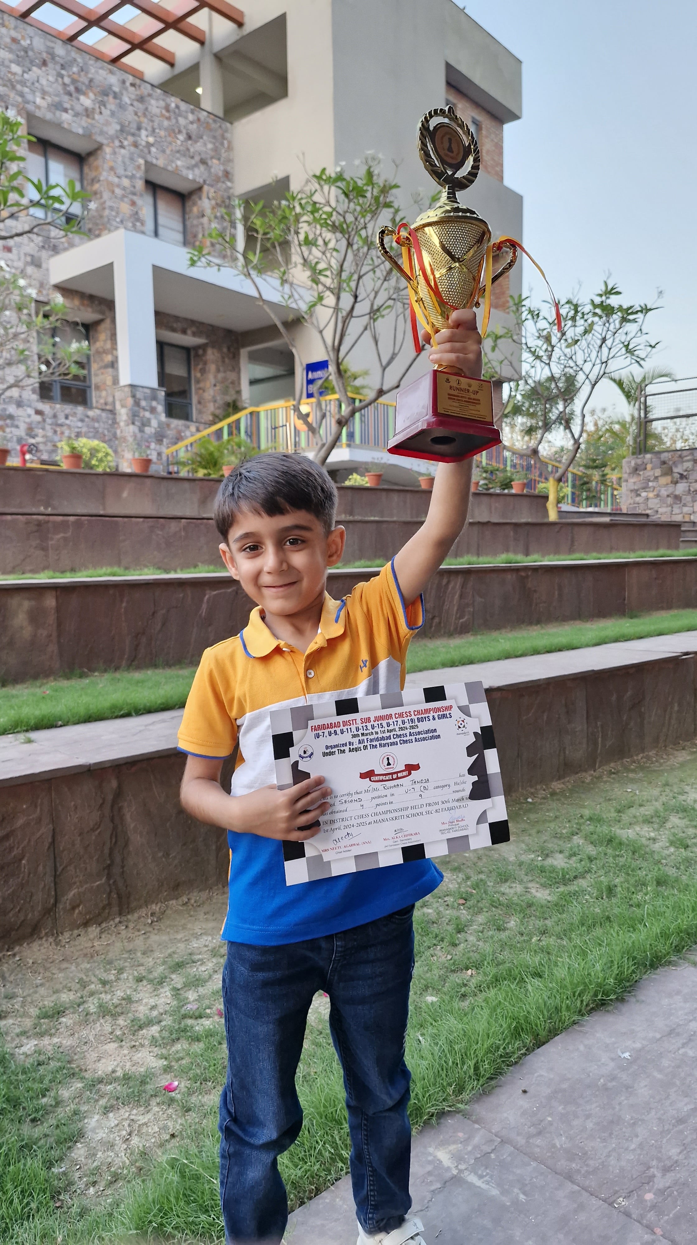 Shiv Nadar School Faridabad Shines at Faridabad District Chess Championship