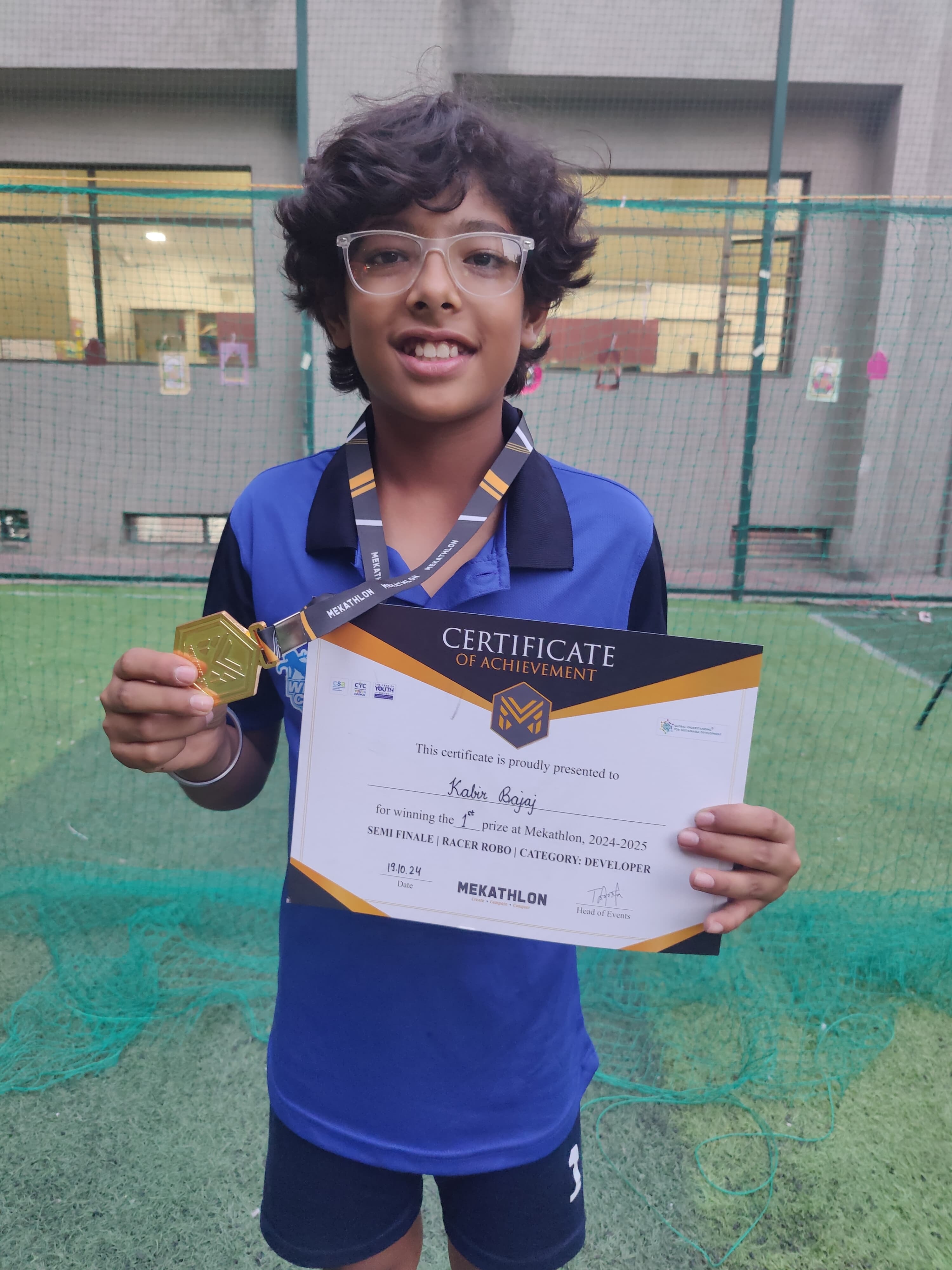 Kabir Bajaj Wins Gold at Mekathalon Obstacle Robo Race, to Represent North Zone in Finals