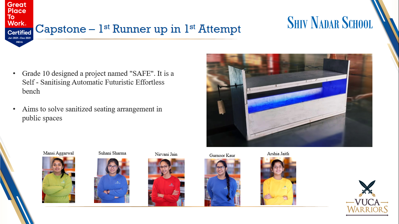 1st Runner up in 1st Attempt - Safe Bench