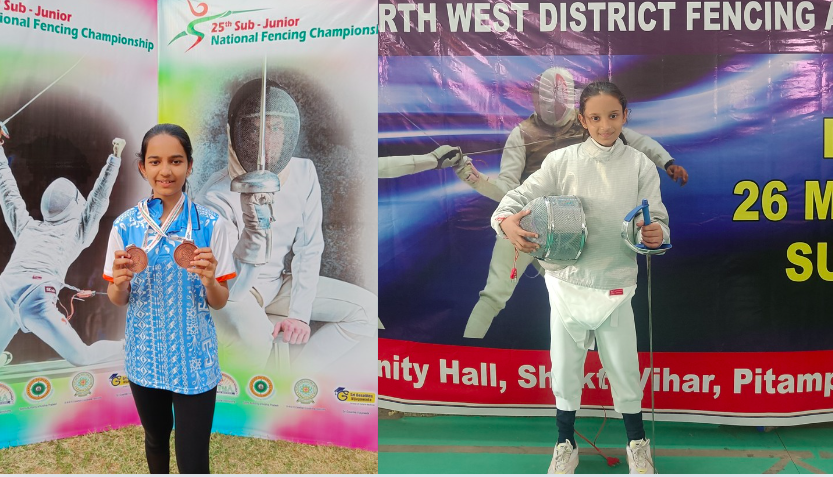 Nandini and Vani Jain Fencing Achievements