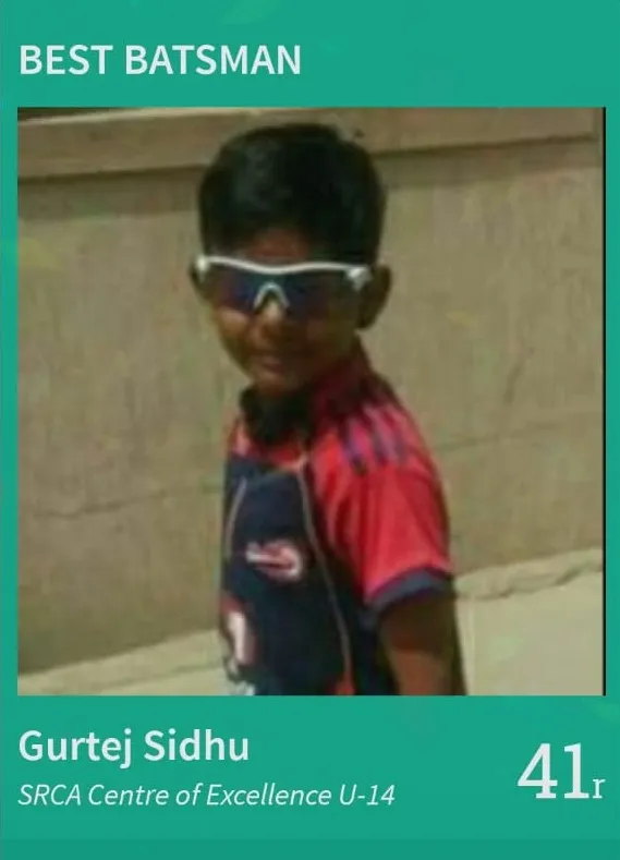 Under-14 Cricket Tournament Match Award